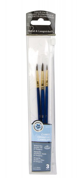 R&L Sable Hair Brush Set No. 9101 - 3 Pack