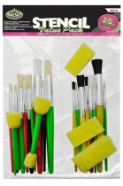 R&L Stencil Brush Value Pack - 25 Pack