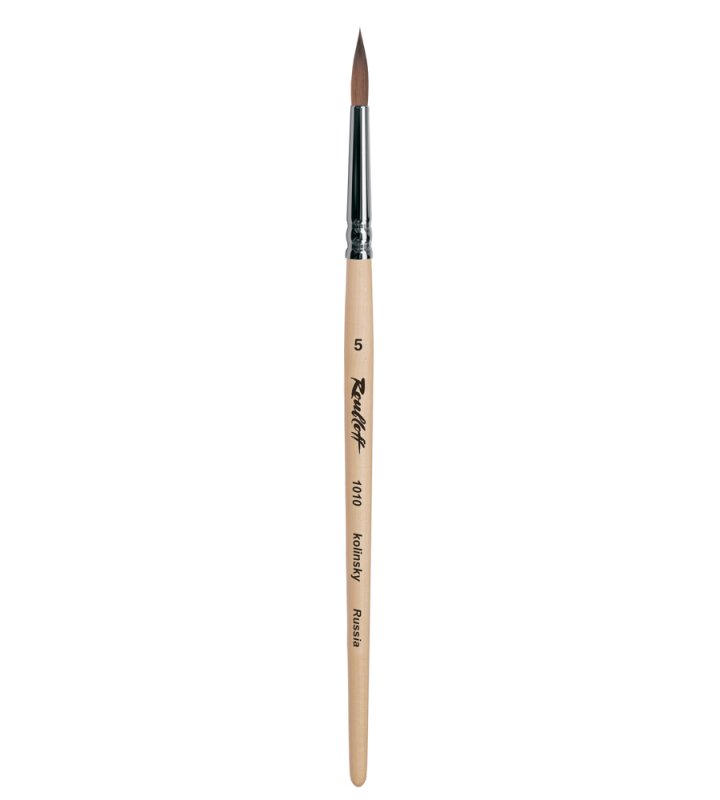 SIBERIAN KOLINSKY SABLE PROFESSIONAL Long Handle Round Brushes 1117 Roubloff 