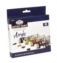 Royal & Langnickel Essentials Acrylic Colours 6 x 21 ml.