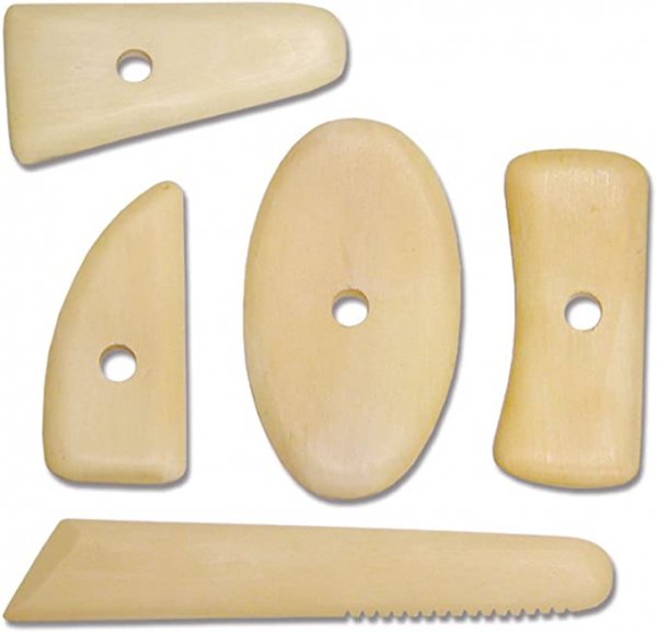 Royal & Langnickel Wooden Potter's Ribs - Pack 5