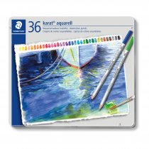 Staedtler Karat Aquarell Watercolour Pencils in Metal Box - 36 Pack