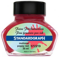 Standardgraph Calligraphy Fountain Pen Ink 30 ml - Poppy Red