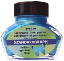 Standardgraph Pearlescent Calligraphy Ink 30 ml - Light Blue