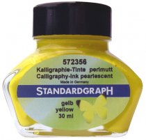 Standardgraph Pearlescent Encre de Calligraphie Nacré 30 ml. - Jaune