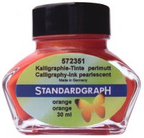 Standardgraph Pearlescent Encre de Calligraphie Nacré 30 ml. - Orange