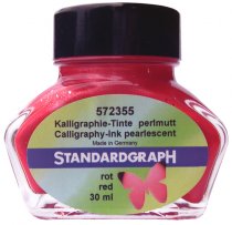 Standardgraph Pearlescent Encre de Calligraphie Nacré 30 ml. - Rouge