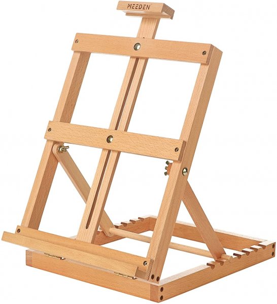 Meeden Heavy-Duty Tabletop Studio H-Frame Wooden Easel