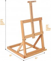 Meeden Heavy-Duty Tabletop Studio H-Frame Wooden Easel