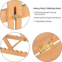 Meeden Heavy-Duty Tabletop Studio H-Frame Wooden Easel