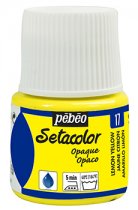 Textielverf Pebeo Setacolor Opaque 45 ml. - 17 Citroengeel