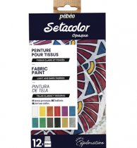 Textielverf Pebeo Setacolor Shimmer Explorer Set 12 x 20 ml.