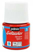 Pebeo Setacolor Opaque Textile Paint 45 ml. - 26 Vermillon