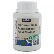 Transparent Fluid Medium Pebeo Studio Green - 225 ml.