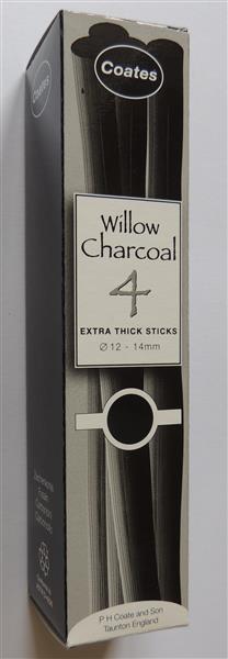 Coates Willow Charcoal 12-14 mm. Extra Thick - 4 Pack