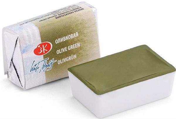 White Nights Watercolour Pan 2.5 ml. - Olive Green