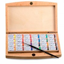 White Nights Watercolour Set - Wooden Box 24 Pack