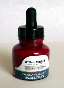 William Mitchell Acrylic Ink 30 ml. - English Red