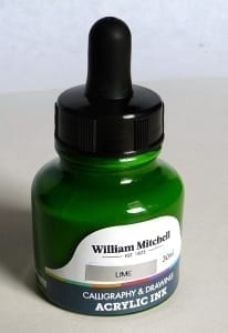 William Mitchell Acrylic Ink 30 ml. - Lime