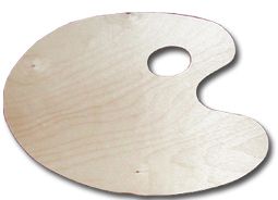 Wooden Pallet Oval 38 x 26 x 0,6 cm