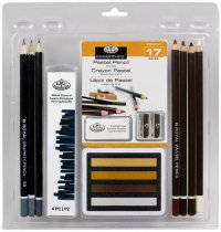 R&L Pastel Pencil Clamshell Set - 17 Pack