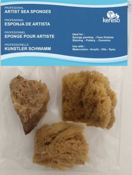 Natural Coarse Sponges 3 pcs. Set 2"-2,5"