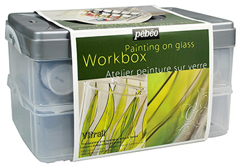 Pebeo Vitrail Workbox Assortment Set 10 x 45 ml.