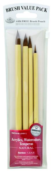 R&L Bamboo Brown Hair Set No.9149 - 4 Pack