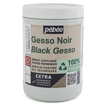 Pebeo Studio Green Black Gesso Primer 945 ml.